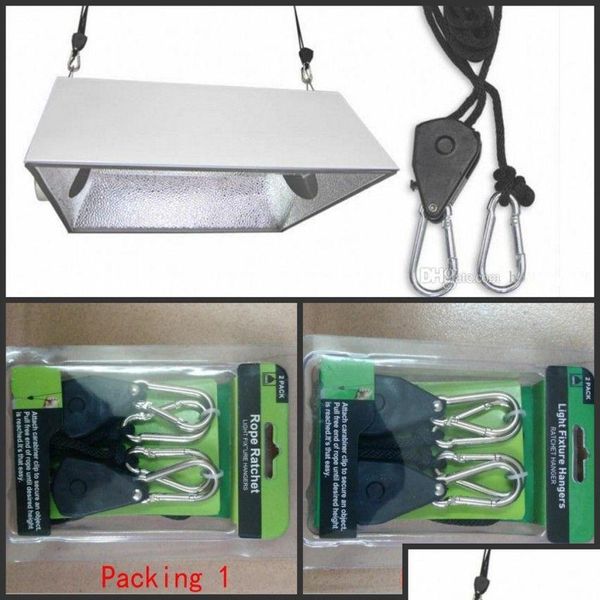 Autres fournitures de jardin 1 paquet 2 pièces de 1/8 corde à cliquet cintre plante lampe suspendue au crochet de levage livraison directe maison patio pelouse Otiku