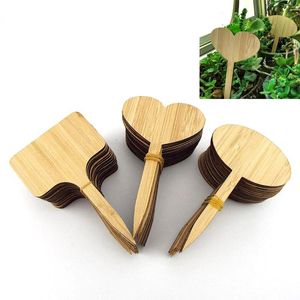 Andere tuinbenodigdheden 10 * 6cm T-type bamboe plantlabels Eco-vriendelijke houten bloem vegetag tags markeringen tools voor potten ingemaakte kruiden bloemen