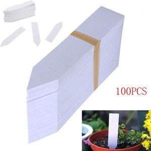 Autres fournitures de jardin 100 pcs étiquettes de graines de plantes en plastique marqueur de pot étiquettes de piquet de pépinière pour accessoires de couture de vêtement 10 cm x 2 cm # F