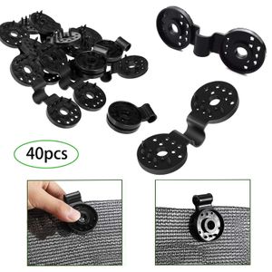 Autres fournitures de jardin 20 / 40PC Serre en plastique Pare-soleil Net Clip Outils de jardin Camping Shade Cloth Fix Clamp Grommet Clôture Filet Installation Crochet G230519