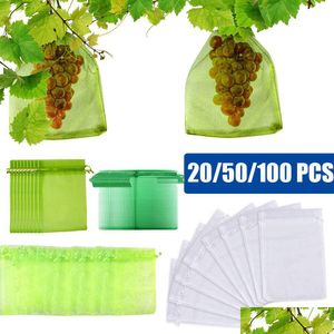 Autres fournitures de jardin 20 50 100pcs raisins fruits sacs de protection maille verger agricole lutte antiparasitaire anti-oiseaux filet légumes Dro Dhsob