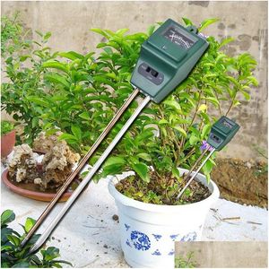 Autres fournitures de jardin 3 en 1 Sol Humidimètre Thermomètre Plante Fleur Ph Testeur Détecteur Eau Humidité Lumière Test Capteur Goutte D Dhfrj