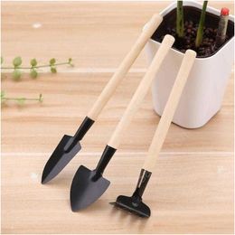 Andere tuinbenodigdheden 3 stks/set mini tuinierengereedschap balkon balkon van eigen balkot Pot Planting bloem schoppen schep hark graafpakken drie-pi ot45p