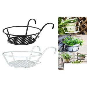 Autres Fournitures De Jardin Balcon Plantes Suspendues Racks Rond Pot De Fleur Rack Garde-corps Clôture Fenêtre Extérieure Fer Bonsaï Stand Décoration Dr Dh140