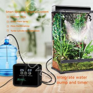 Other Garden Supplies Intelligent Spray System Mist Rainforest Tank Timing Spray System Kit Reptile Fogger Terrariums Humidifier Electronic Timer G230519