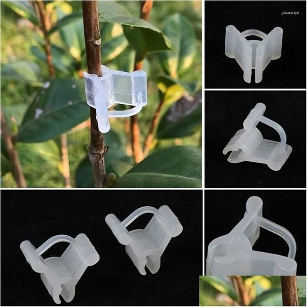 Otros suministros de jardín Planta Tallo Soporte Clips Pinza Vine Sujetadores Tomate Trellis Injerto Abrazaderas 50 Piezas Entrega de gota Inicio Pat DHVJR