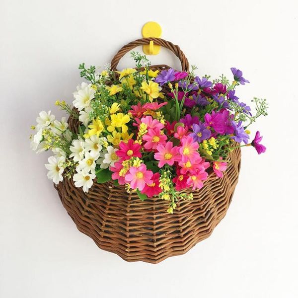 Otros suministros de jardín Macetero de flores portátil Llamativo con cestas colgantes decorativas hechas a mano