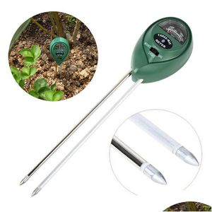 Autres fournitures de jardin Humidimètre du sol Thermomètre 3 en 1 Testeur de pH de fleur de plante Détecteur d'humidité Capteur de test de lumière Drop Dhgarden Dh4Ui