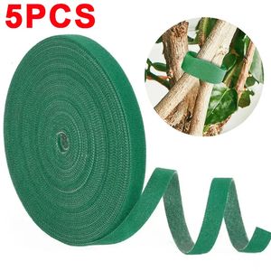 Autres outils de jardin 5 1Rolls Attaches de plantes en nylon Câble refermable Ruban de fixation auto-adhésif pour soutenir les vignes de raisin Fournitures de tomate 231011