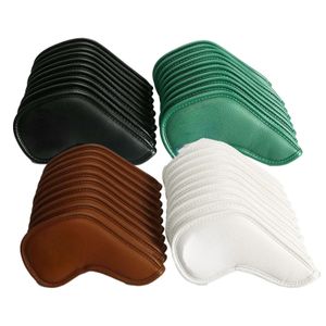 Autres produits de golf 10 pièces/ensemble couvre-tête de club de Golf casquette de pêcheur protecteur de club en PU protecteur de tête de fer de Golf couverture de cale accessoires de Golf 231120