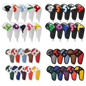 Andere golfproducten 10stcs Set Iron Club Head Cover Sport Accessories Wedges Covers 4-9 ASPX Driatri￫nten Number Ball Rod Protective Case 221203