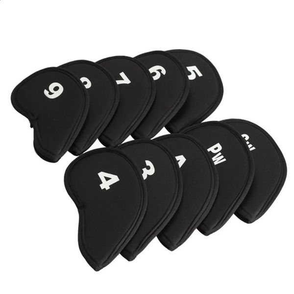 Autres produits de golf 10pcs / set fer tête couvre club de protection noir rouge bleu protecteur accessoires 231109