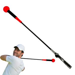 Autres produits de golf 122cm102cm Swing Trainer Elastic Fiber Rod Silicone Practice Stick Grip Training Aid Master 231115