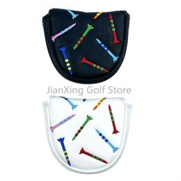 Autres produits de golf 1pc Missile Pattern Golf Putter Cover PU Cuir Mallet Putter Cover Magnetic Closure Golf Head cover 230726