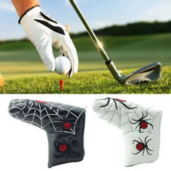 Autres produits de golf 1pc Putter Cover Care Accessoires Spider Broderie Pu imperméable anti-poussière couvre-tête protecteur 231219