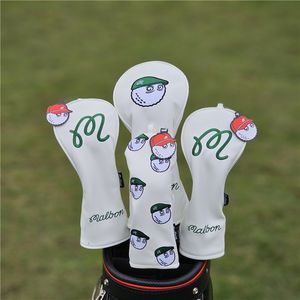 Andere golfproducten 2 kleuren Cap Fisherman Hat Golf Club #1 #3 #5 Houten Headcovers Driver Fairway Woods Cover PU lederen Headcovers 230707