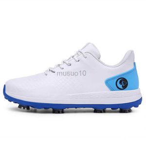 Autres produits de golf 2023 printemps offre spéciale chaussures de golf à pointes imperméables professionnelles baskets de golf grises et bleues chaussures de golf de grande taille HKD230727
