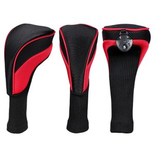 Autres produits de golf 3PcsSet Golf Wood Cover Driver 1 3 5 Fairway Woods Headcovers Long Neck Head Covers For Golf Clubs Number Tag Interchangeable 230325