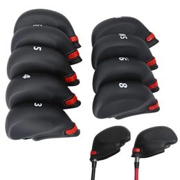 Andere golfproducten 9st Club Iron Head Covers Protector Golfs Cover Set Wedge Headcovers Rod Protective 231115