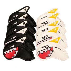 Andere golfproducten 9-delig Shark PU golf ijzeren beschermhoes Golfclub headcover accessoire Golfclubbeschermer Vervanging van golfsportuitrusting 230603