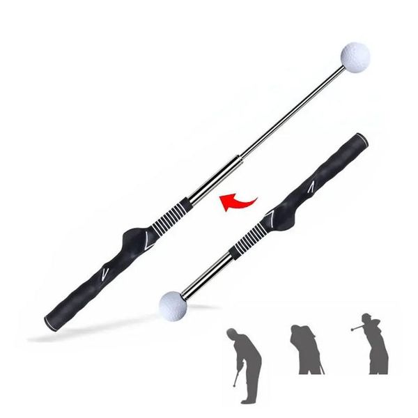 Autres produits de golf Aides Swing Practice Stick Entraîneur télescopique Master Training Aid Posture Correcteur Exercice Drop Delivery Sports O Dh2Ui