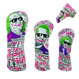 Andere golfproducten Clown President Golf Club #1 #3 #5 Wood Headcovers Driver Fairway Woods Cover Pu Leather High Quality Putter Head Covers 230523