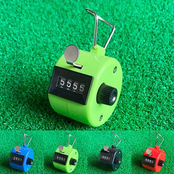 Otros productos de golf Contador Número de 4 dígitos Cáscara de plástico Pantalla de dedo de mano Conteo manual Clicker Temporizador Fútbol Multicolor 230923