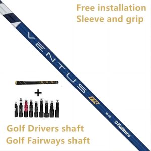 Fujikura Ventus TR Blue Black S R Flex Graphite Golf Driver Shaft with Free Assembly Sleeve and Grip