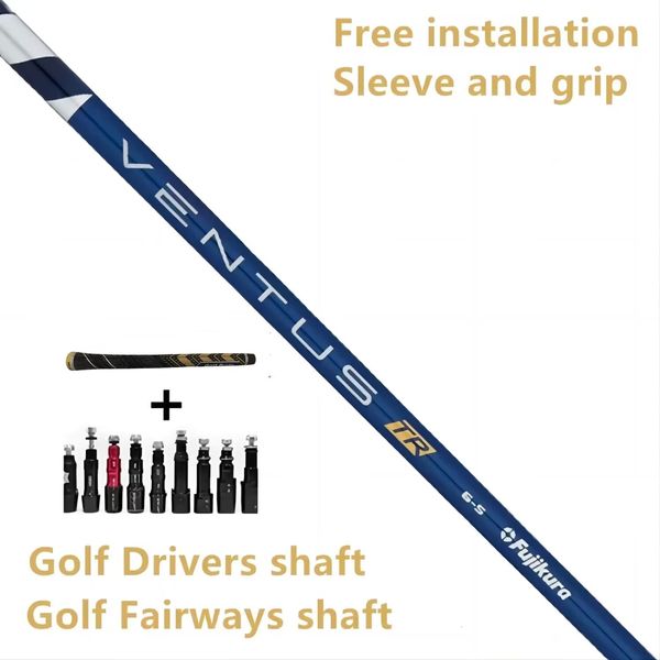 Otros productos de golf Drivers Shaft Versión mejorada Fujikura Ventus TR blueblack S R Flex Graphite Shafts Manguito y grip de montaje libre 230629