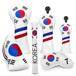 Autres produits de golf Drop Head couvre Corée Patriotism Set pour Iron Driver Fairway Hybrid Blade Putter Alignment 230413