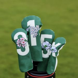 Andere golfproducten Geborduurd nummer Golfclub #1 #3 #5 Houten clubhoofdcovers Driver Fairway Woods-cover PU lederen headcovers Golf Putter-cover 230728