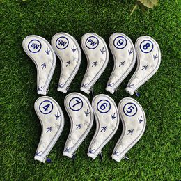 Autres produits de golf George Spirit Golf Club Head Cover Iron Club Housse de protection de haute qualité PU Plus Velvet Iron Cover 456789APS 9pcs 230907