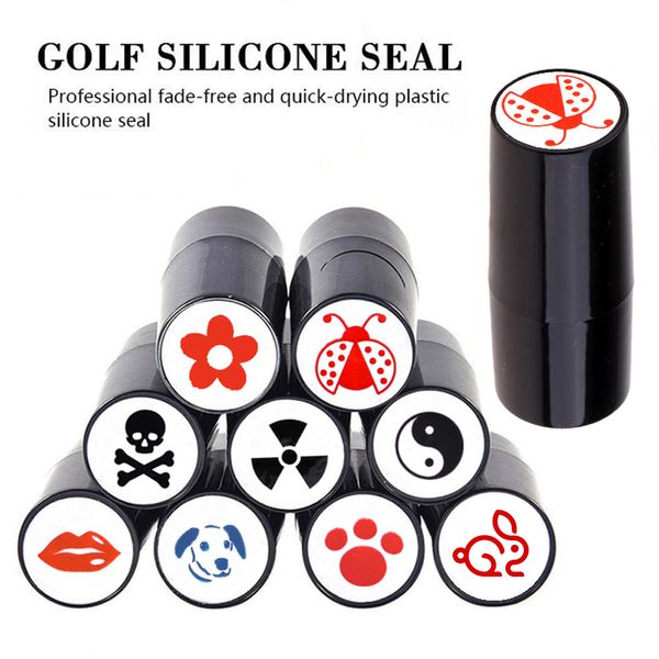 Autres produits de golf Golf Ball Stamper Stamp Marker Impression Seal Quickdry Plastique Multicolors Golf Adis Accessoires Symbole pour Golfeur Cadeau 230907