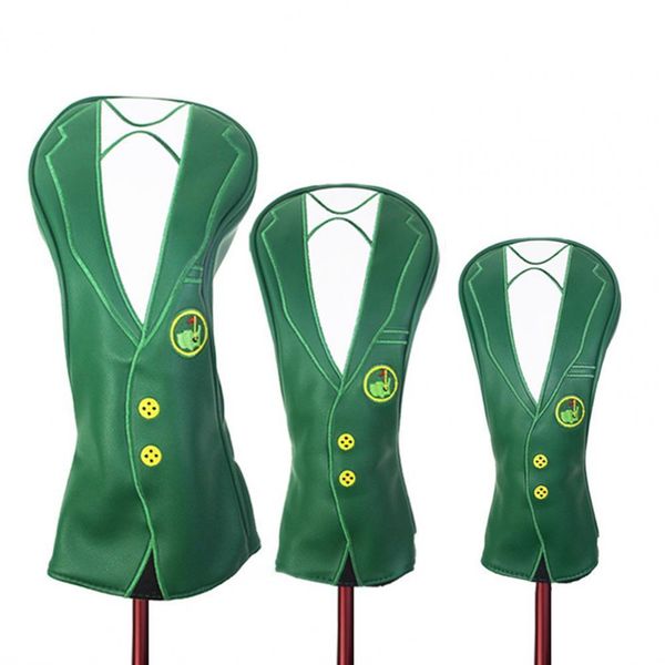 Autres produits de golf Golf Club Headcover Universal Broderie Anti-slip Waterproof Green Jacket Golf Putter Cover Driver Protector 230728