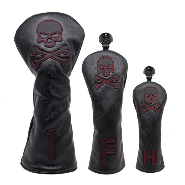 Otros productos de golf Juego de fundas para cabezas de golf Skull Fundas para palos de golf para Driver Fairway Wood Hybrid Golf Headcovers Fit All Brand Golf Clubs 230625