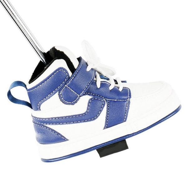 Autres produits de golf Couvre-chef de golf Couvre-chef de golf en forme de sneaker créatif pour conducteur Fairway Hybrid Putter PU Protecteur en cuir Accessoires de golf 230915