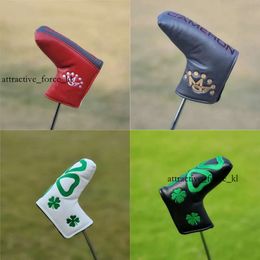 Autres produits de golf Golf Putter Cover Golf Club Head Covers pour Putter PU Lame en cuir Putter Headcover avec magnétique ou Velco 391