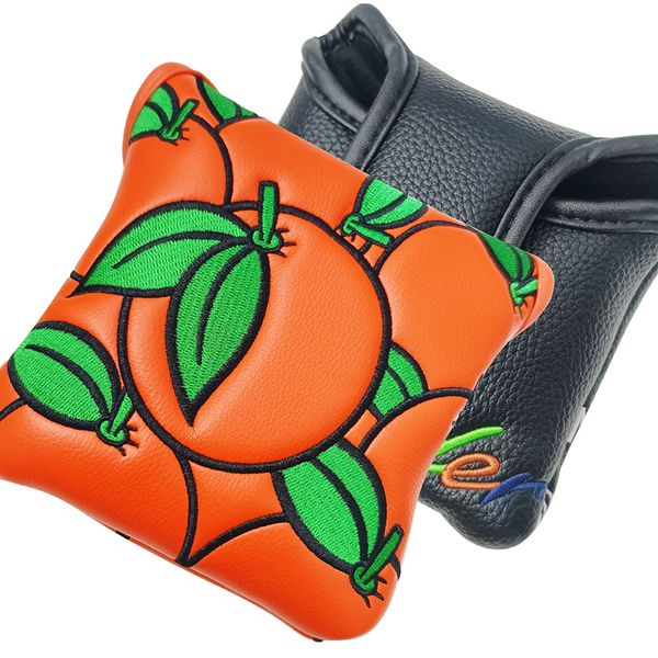 Autres produits de golf Couverture de putter de golf Couvre-tête de putter araignée orange et noir Couvre-tête de putter de club de golf Broderie élégante Cuir de qualité supérieure 230329