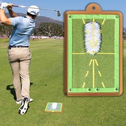 Andere golfproducten golftrainingsmat voor swing detectie batting ball trace richtingsmatige mat swing pad pads swing oefenkussens kerstcadeau 230317