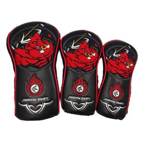 Autres produits de golf Couvre-chef en bois de golf Power Bull's Strike de haute qualité en cuir PU AS Designs Driver UT Club Covers 231113