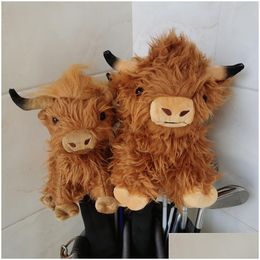 Andere golfproducten Highland Cow Wood Header Long Hair Bl Driver Fairway Woods Head Ers 230617 Drop Delivery Sport buitenshuis Otx2N