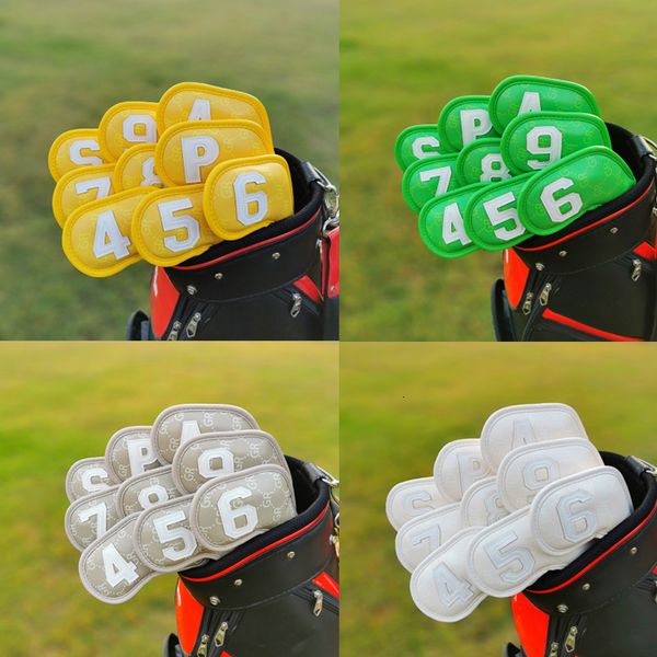 Autres produits de golf Couverture de tête de fer à gradient numérique magnétique à libération limitée cuivre 49 asp Variété de protecteurs de clubs de golf 230413