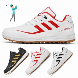 Andere Golfprodukte Herren-Freizeitschuhe Wasserdichte Golfschuhe Outdoor-Sportschuhe Hochwertige Golfschuhe der Größe 35-47 Anti-keine Freizeit-Sportschuhe HKD230727