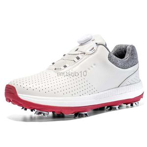 Autres produits de golf Nouveaux hommes Spikes Chaussures de golf Baskets de golf imperméables pour hommes Chaussures de golf confortables Anti Slip Golfers Sneakers Male HKD230727