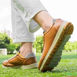 Autres produits de golf Nouvelles chaussures de golf imperméables Hommes Spikes Baskets de golf Blanc Noir Grande taille 39-48 Chaussures de marche antidérapantes Hommes Chaussures de sport de qualité HKD230727