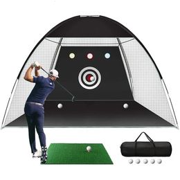 Autres produits de golf Filet de pratique en plein air Filet de pratique de golf intérieur portable Filet de pratique de coupe de golf Cage de frappeur de golf 231007