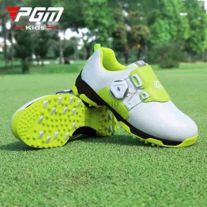 Autres produits de golf Pgm Chaussures de golf pour enfants Chaussures à boutons Slip inversé Chaussures de sport pour jeunes imperméables Chaussures de sport pour garçons et filles Xz211 HKD230727