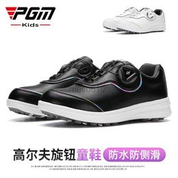 Autres produits de golf PGM Golf Chaussures pour enfants Sports décontractés Enfants Baskets Bouton Lacets Microfibre Imperméable Antidérapant XZ231 Vente en gros HKD230727