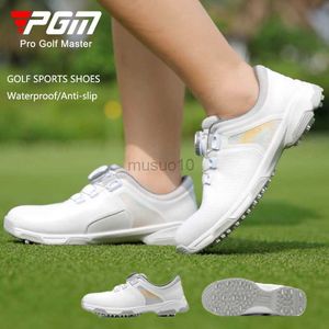 Andere golfproducten PGM Dames Ademende sportschoenen Dames Waterdichte golfschoenen Kleurrijke ultralichte golfsneakers Roterende knop Trainers HKD230727