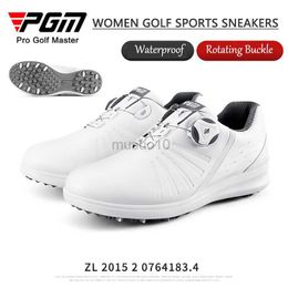 Andere golfproducten PGM Dames Super waterdichte golfschoenen Dames Ultralichte golfsneakers Antislip sportschoenen Roterende gesp Trainingstrainers HKD230727